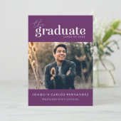 LE DIPLÔME | INVITATION DE DIPLÔME PHOTO (Debout devant)