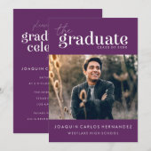 LE DIPLÔME | INVITATION DE DIPLÔME PHOTO (Devant / Derrière)