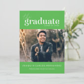 LE DIPLÔME | INVITATION DE DIPLÔME PHOTO (Debout devant)