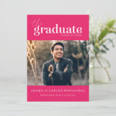 LE DIPLÔME | INVITATION DE DIPLÔME PHOTO (Debout devant)