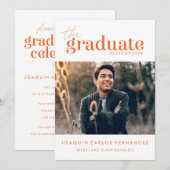 LE DIPLÔME | INVITATION DE DIPLÔME PHOTO (Devant / Derrière)