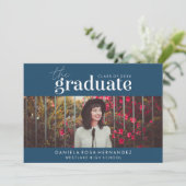 LE DIPLÔME | INVITATION DE DIPLÔME PHOTO (Debout devant)