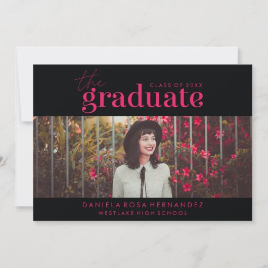 LE DIPLÔME | INVITATION DE DIPLÔME PHOTO (Devant)