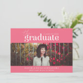 LE DIPLÔME | INVITATION DE DIPLÔME PHOTO (Debout devant)