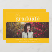 LE DIPLÔME | INVITATION DE DIPLÔME PHOTO (Devant / Derrière)