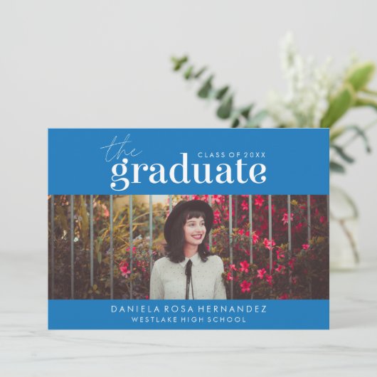 LE DIPLÔME | INVITATION DE DIPLÔME PHOTO (Debout devant)