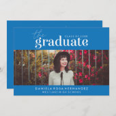 LE DIPLÔME | INVITATION DE DIPLÔME PHOTO (Devant / Derrière)