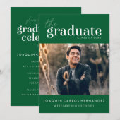 LE DIPLÔME | INVITATION DE DIPLÔME PHOTO (Devant / Derrière)