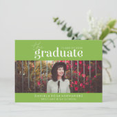 LE DIPLÔME | INVITATION DE DIPLÔME PHOTO (Debout devant)