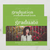 LE DIPLÔME | INVITATION DE DIPLÔME PHOTO (Devant / Derrière)