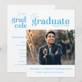 LE DIPLÔME | INVITATION DE DIPLÔME PHOTO (Devant / Derrière)