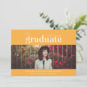 LE DIPLÔME | INVITATION DE DIPLÔME PHOTO (Debout devant)