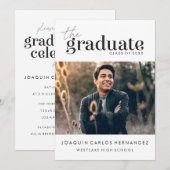 LE DIPLÔME | INVITATION DE DIPLÔME PHOTO (Devant / Derrière)