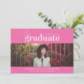 LE DIPLÔME | INVITATION DE DIPLÔME PHOTO (Debout devant)