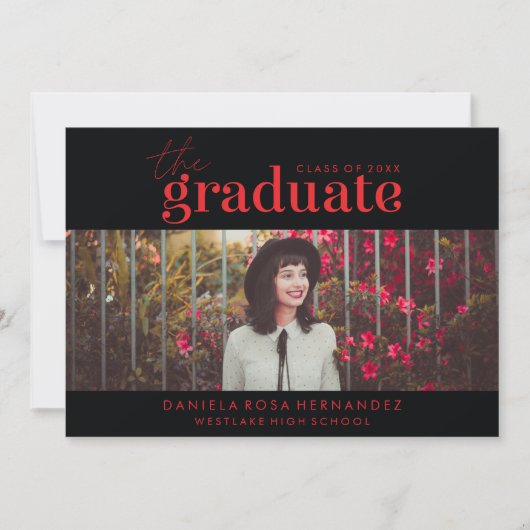 LE DIPLÔME | INVITATION DE DIPLÔME PHOTO (Devant)