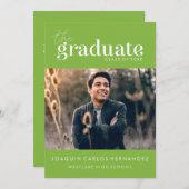 LE DIPLÔME | INVITATION DE DIPLÔME PHOTO (Devant / Derrière)