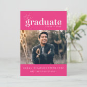 LE DIPLÔME | INVITATION DE DIPLÔME PHOTO (Debout devant)