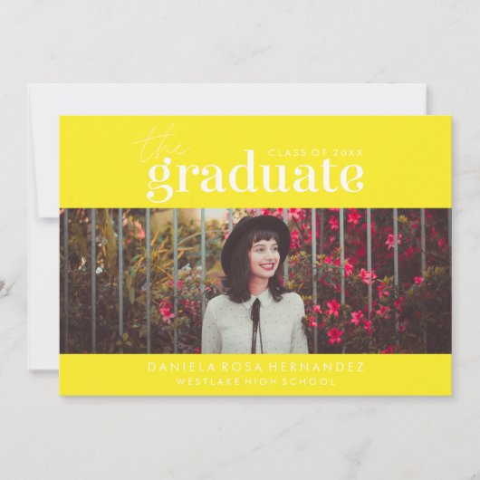 LE DIPLÔME | INVITATION DE DIPLÔME PHOTO (Devant)