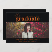 LE DIPLÔME | INVITATION DE DIPLÔME PHOTO (Devant / Derrière)