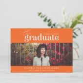 LE DIPLÔME | INVITATION DE DIPLÔME PHOTO (Debout devant)