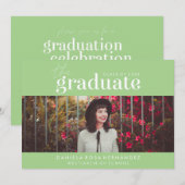 LE DIPLÔME | INVITATION DE DIPLÔME PHOTO (Devant / Derrière)