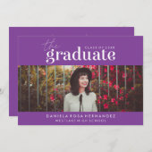 LE DIPLÔME | INVITATION DE DIPLÔME PHOTO (Devant / Derrière)