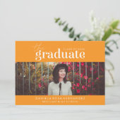 LE DIPLÔME | INVITATION DE DIPLÔME PHOTO (Debout devant)