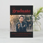 LE DIPLÔME | INVITATION DE DIPLÔME PHOTO (Debout devant)