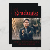 LE DIPLÔME | INVITATION DE DIPLÔME PHOTO (Devant / Derrière)