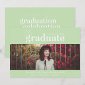 LE DIPLÔME | INVITATION DE DIPLÔME PHOTO (Devant / Derrière)