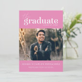 LE DIPLÔME | INVITATION DE DIPLÔME PHOTO (Debout devant)