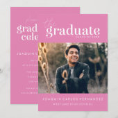 LE DIPLÔME | INVITATION DE DIPLÔME PHOTO (Devant / Derrière)