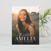 Le diplômé | Nom en gras Faire-part de diplôme (Debout devant)