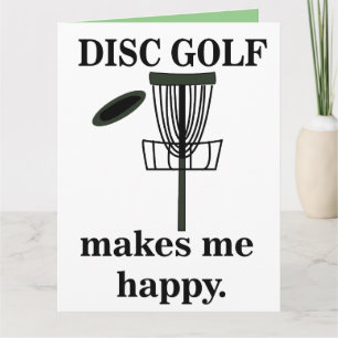 Le Disc Golf Me Rend Heureux Carte De Vœux Disc Go
