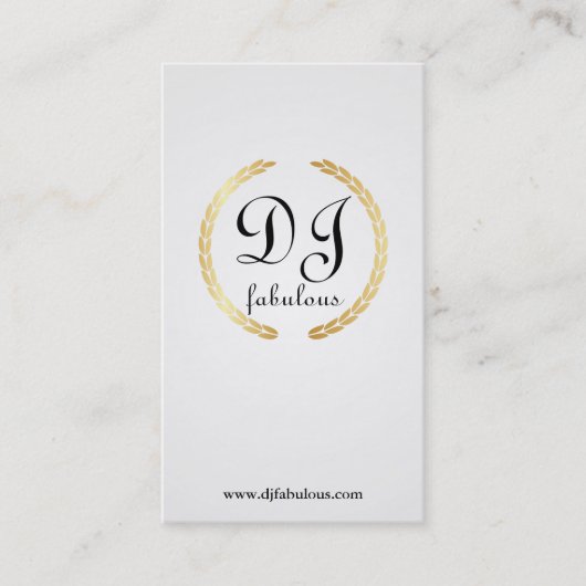 Le DJ - cartes de visite (Devant)