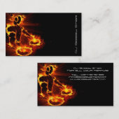 Le DJ flamboyant frais sur le carte de visite du (Devant / Derrière)