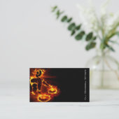 Le DJ flamboyant frais sur le carte de visite du (Debout devant)