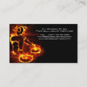 Le DJ flamboyant frais sur le carte de visite du (Dos)