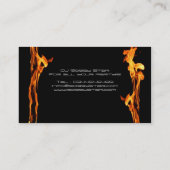 Le DJ flamboyant frais sur le carte de visite du (Dos)