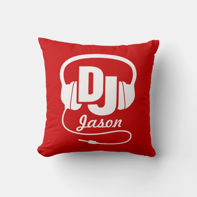 Le DJ rouge et le blanc ajoutent votre coussin (Recto)