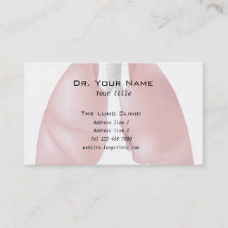 Le docteur carte de visite de poumon