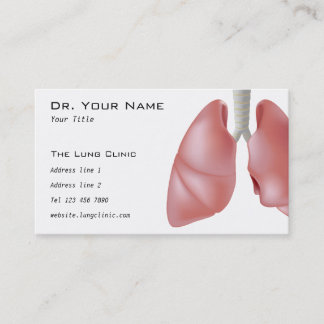 Le docteur carte de visite de poumon