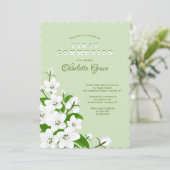 Le Dogwood blanc fleurit une invitation religieuse (Debout devant)