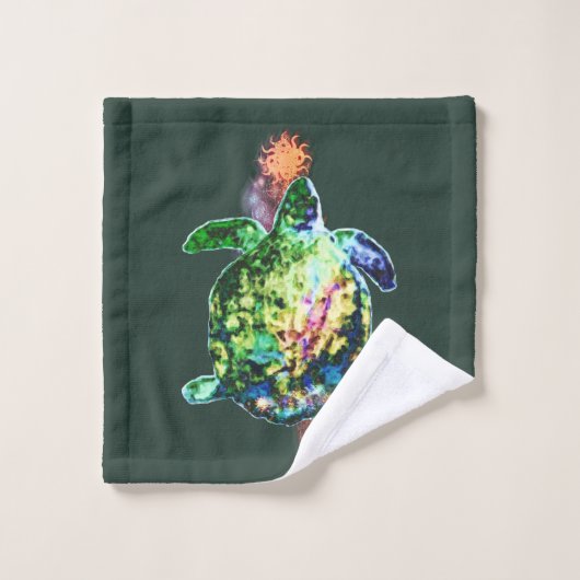 Le doigt de couleur cosmique (Gant de toilette)