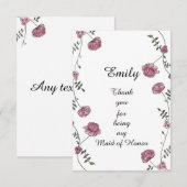 Le double a dégrossi carte de remerciements pour (Devant / Derrière)