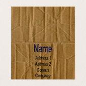 Le double a dégrossi carte de visite de carton (Extérieur déplié)