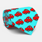 le double bleu rouge de cravate de voiture de (Roulé)