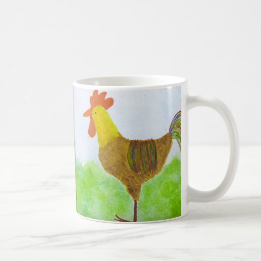 Le double de coq a dégrossi tasse de café (Droite)