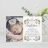 Le doux rougissent invitation moderne florale de (Debout devant)