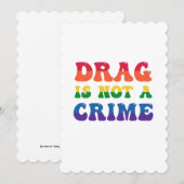Le Drag N'Est Pas Une Carte De Voeux Plat Crime (Devant / Derrière)
